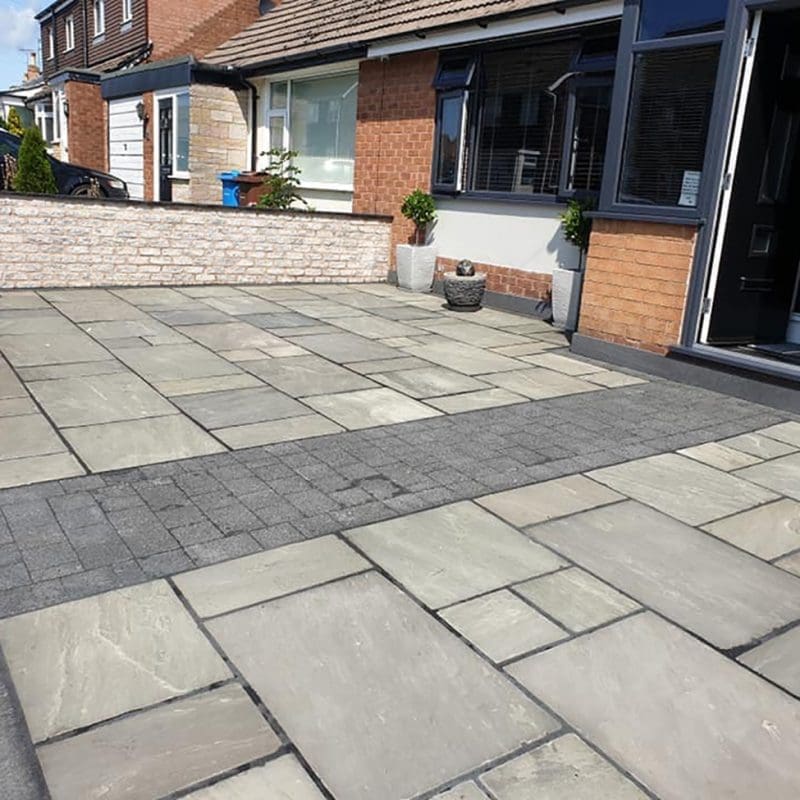 Kandla Grey Riven Mixed 22mm - Sandstone Supplies Uk