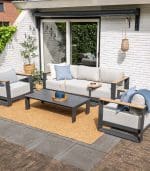 Le Mans 3 Seater Sofa With 2 Chairs & Coffee Table